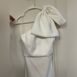 Sachin + Babi White One-Shoulder Dress with Bow